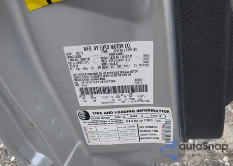 2012 Ford F-150 Lariat from USA, damaged, VIN 1FTFW1EF7CFC87382